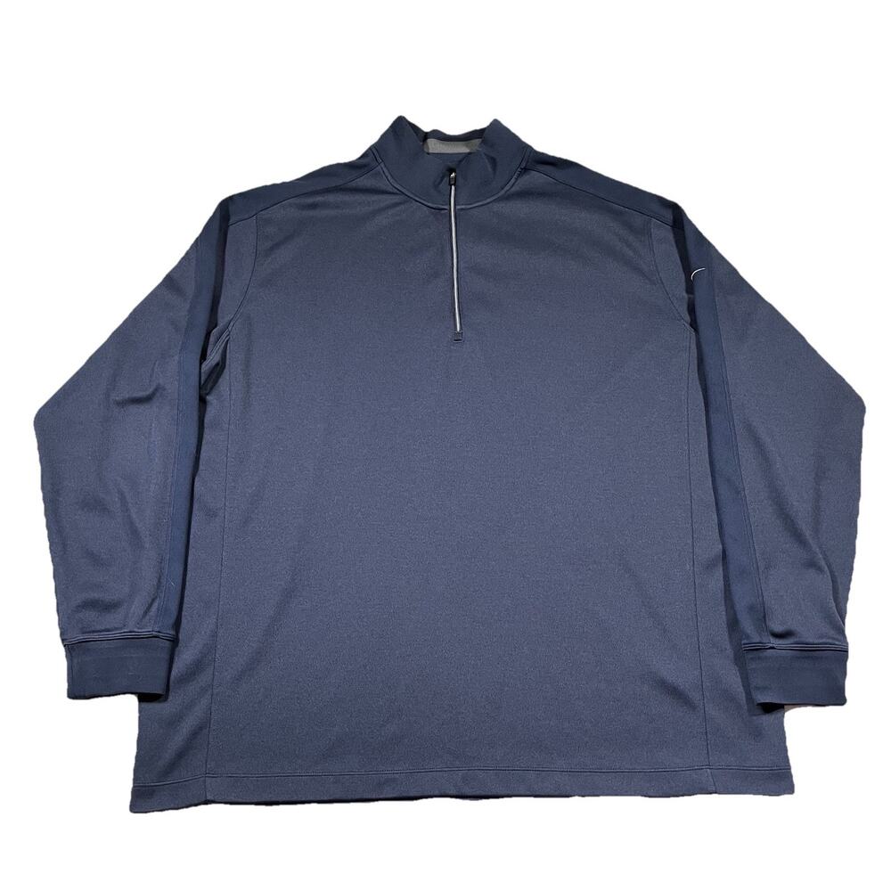 Nike Golf Dri-FIT Pullover Mens 2XL Gray 1/4 Zip Long Sleeve Jacket Top - Picture 3 of 7
